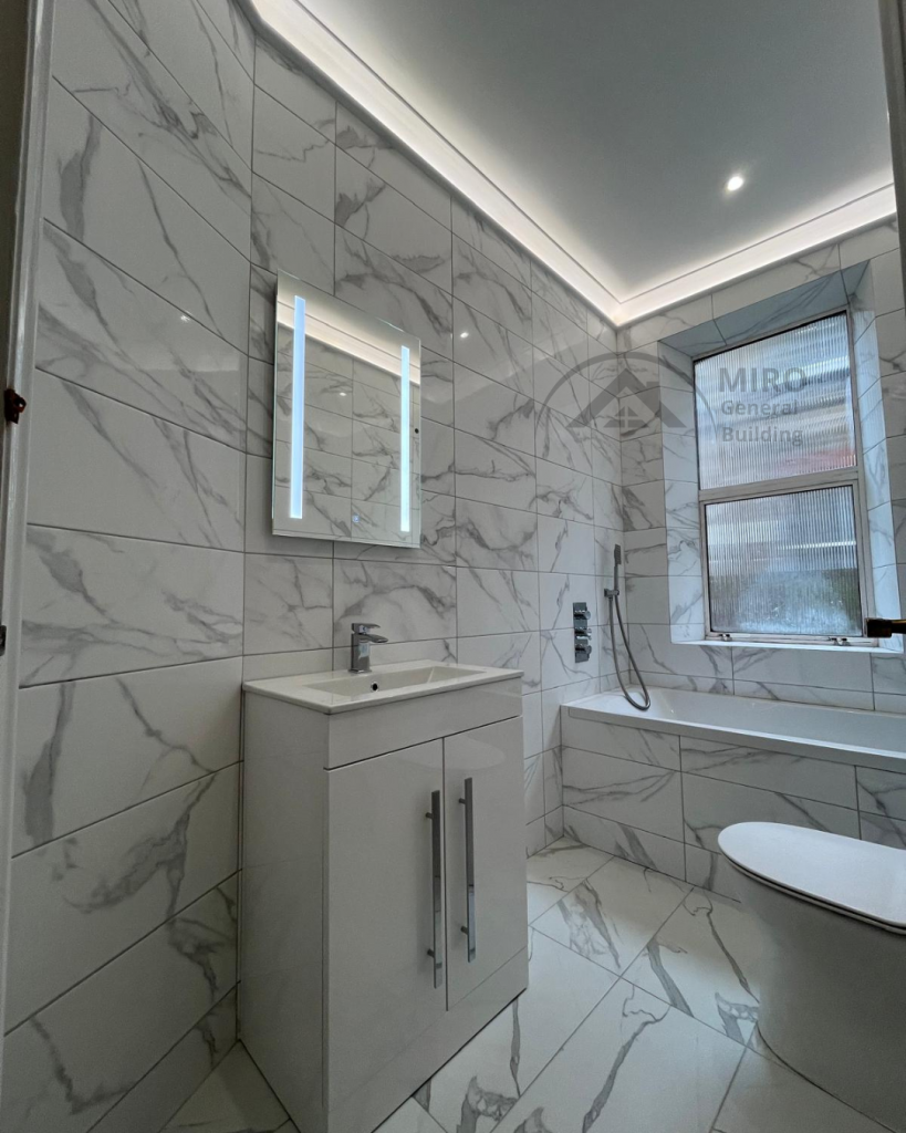 modern bathroom renovation London project